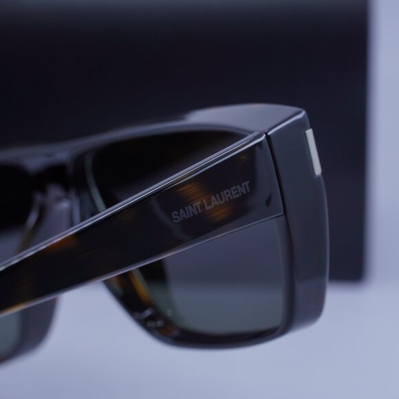 Saint Laurent SL 757 002 Square Sunglasses - Havana/Grey - Picture 9 of 10